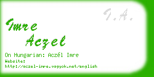 imre aczel business card